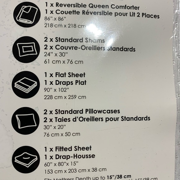 Grey Striped bed in a bag - Picture 2 of 2